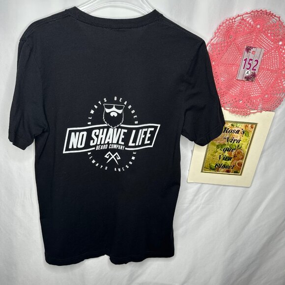 No Shave Life Black T-Shirt Size Large - Picture 3 of 6